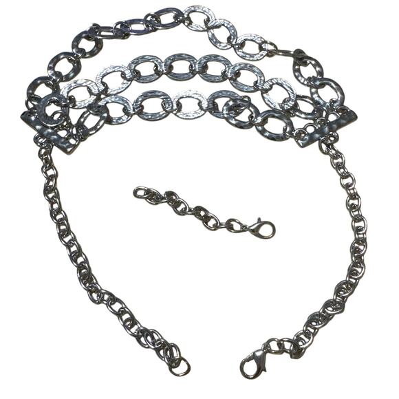 Boot Jewelry Silver tone chain 3 layers 4 front, side or rear w/ w2”extender NWT - Picture 7 of 7